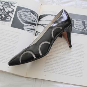 Vintage Black Patent Pumps